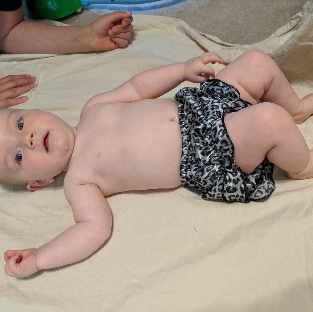 Cheetah Print Satin Ruffle Bloomers - Picture 2 of 5